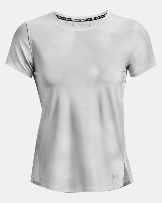 Women's UA Iso-Chill 200 Laser T-Shirt, Gray, pdpMainDesktop image number 4